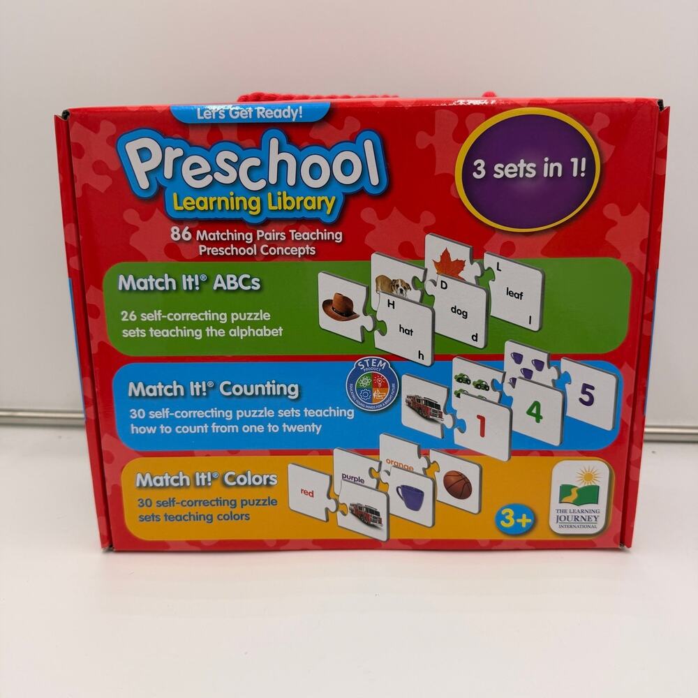 The Learning Journey Preschool Learning Library 3 Sets of Match It Puzzles NEW